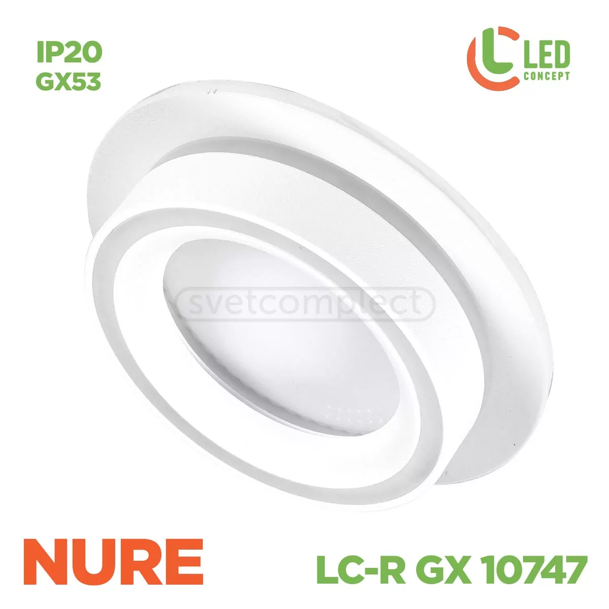 Світильник точковий NURE LC-R GX 10747 WH LED CONCEPT купить с доставкой | СВЕТКОМПЛЕКТ